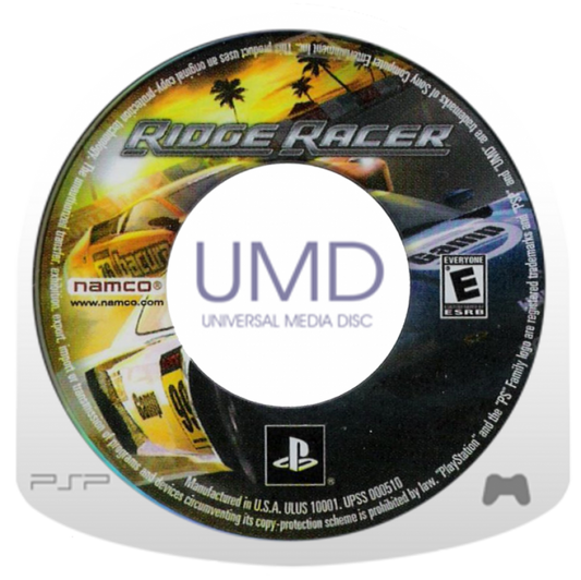 Ridge Racer disc for PlayStation Portable (PSP) arcade racing game