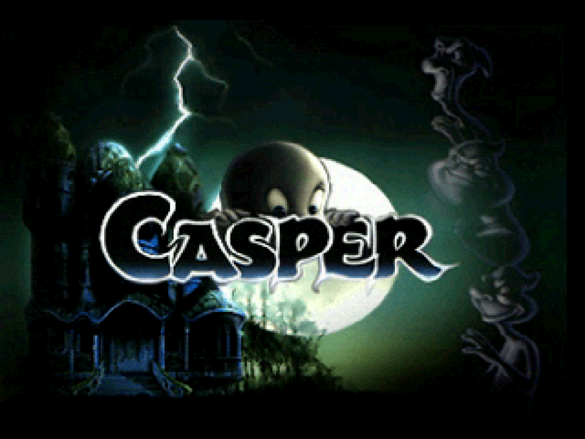 Casper home screen for PlayStation 1 (PS1) retro video game