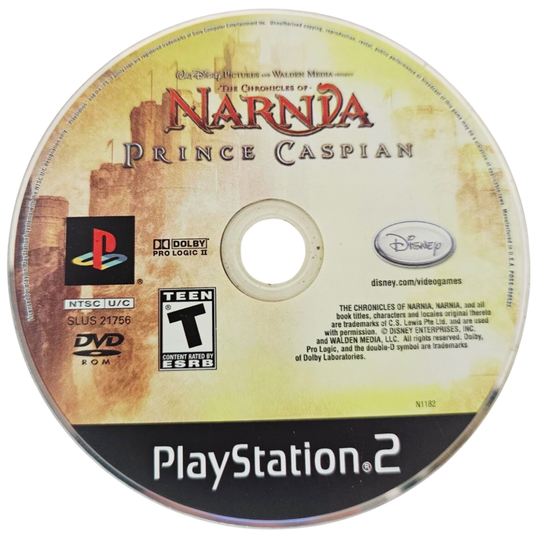 Chronicles of Narnia Prince Caspian PS2 PlayStation 2 action adventure game retro video game disc