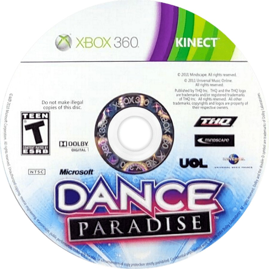 Dance Paradise – Xbox 360 (X360) disc art for this xbox 360 game.