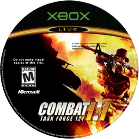 Combat Task Force 121 disc art for Xbox (XBOX) video game