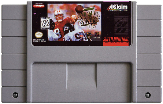 NFL Quarterback Club 96 cartridge for Super Nintendo Entertainment System (SNES) retro video game