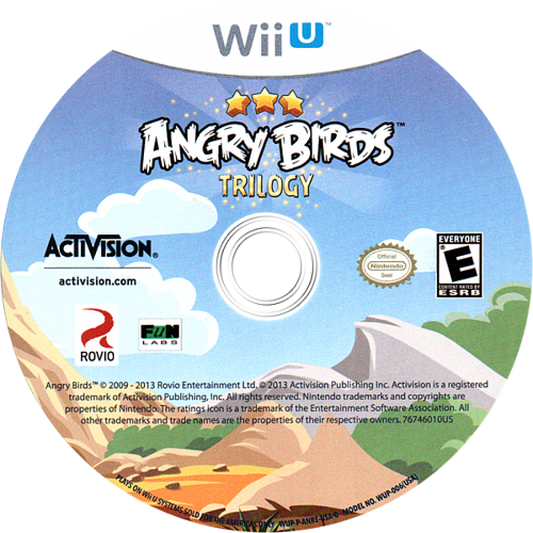 Angry Birds Trilogy disc art for Nintendo Wii U (WiiU) video game
