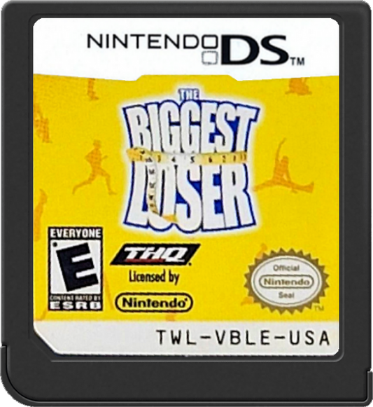 The Biggest Loser Nintendo DS video game, fitness and lifestyle simulation, exercise and nutrition gameplay, handheld console title cartridge