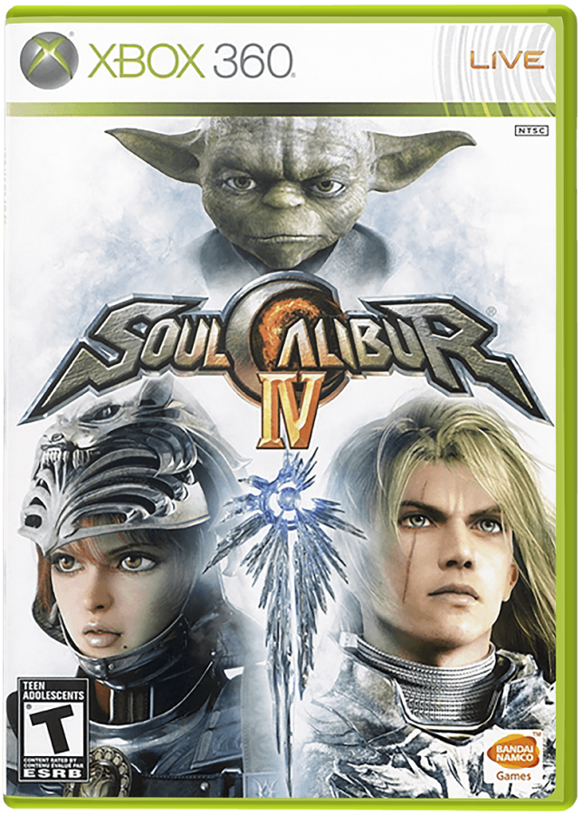 Soul Calibur IV cover art for Xbox 360 (X360) 3D fighting video game