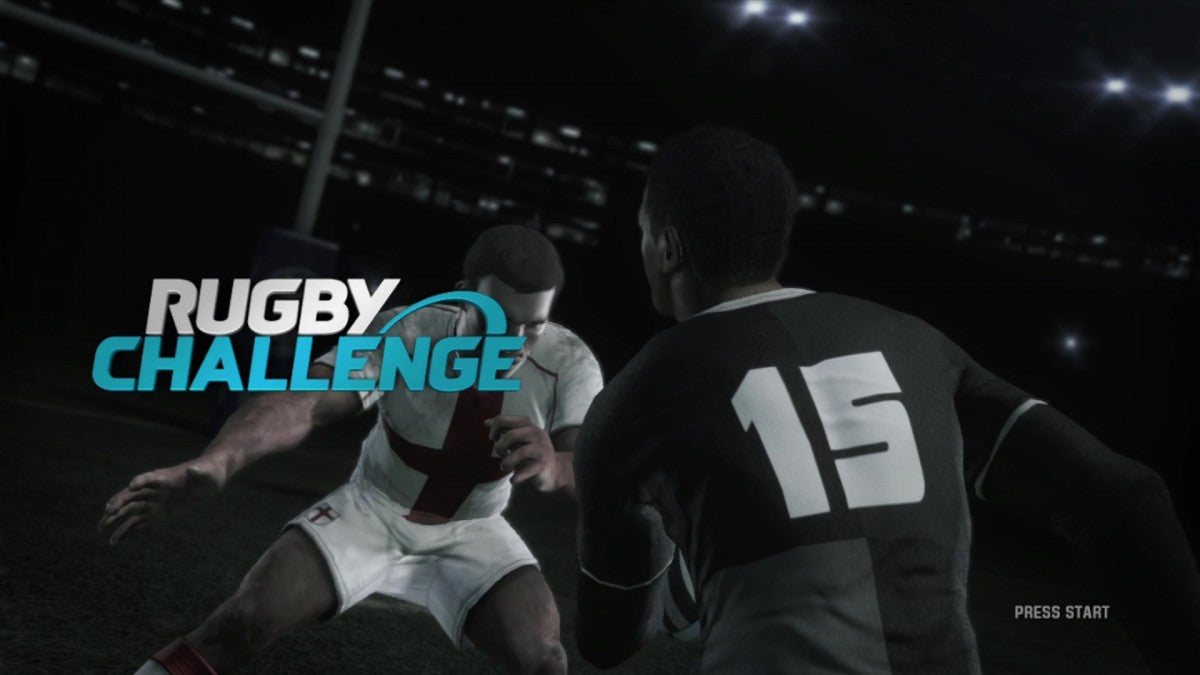 Jonah Lomu Rugby Challenge start screen for Xbox 360 (X360) sports rugby video game
