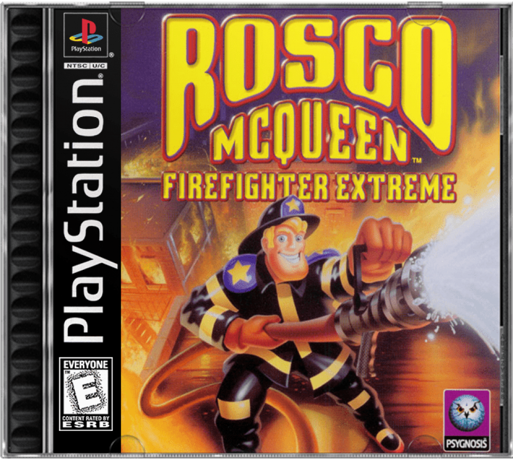 Rosco McQueen: Firefighter Extreme – PlayStation 1 (PS1) cover art for video game for PS1