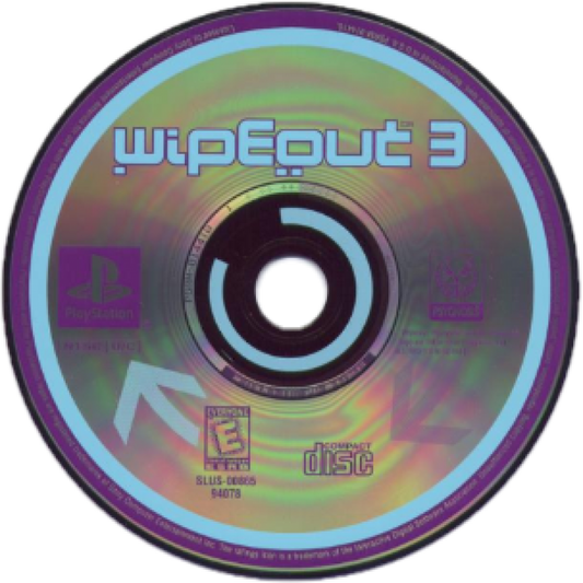 Retro Wipeout 3 PS1 inspired design featuring futuristic anti gravity racing aesthetic vintage PlayStation sci fi speed combat sleek hovercraft electronic music driven visuals iconic Psygnosis racing game nostalgia disc