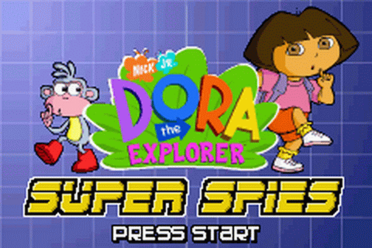 Game Boy Advance Dora the Explorer Super Spies adventure game start menu