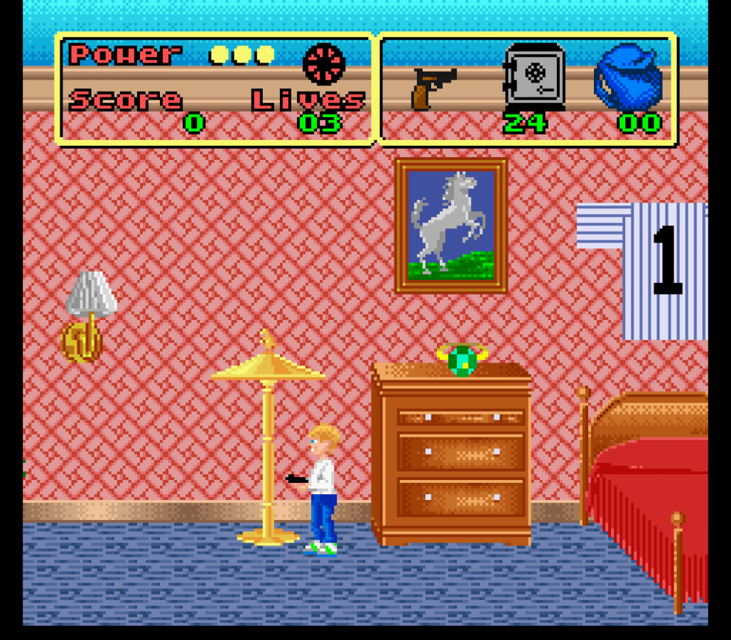 Home Alone gameplay image for Super Nintendo Entertainment System (SNES) retro video game