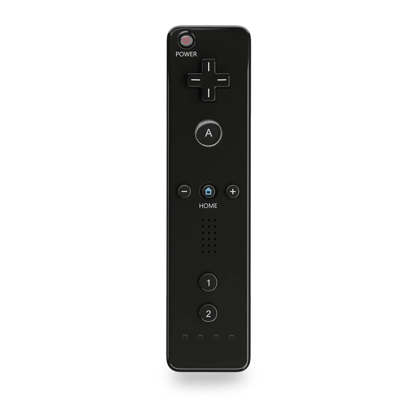 Black XYAB brand Wii Remote with built-in Motion Plus controller compatible with Nintendo Wii