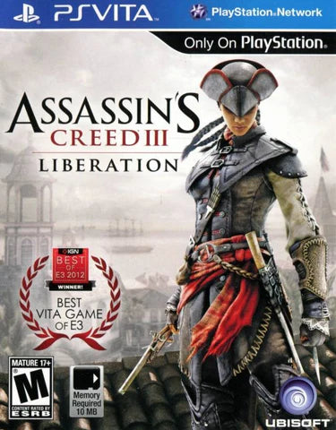 Assassin's Creed III: Liberation cover art for PlayStation VITA (PS VITA) video game