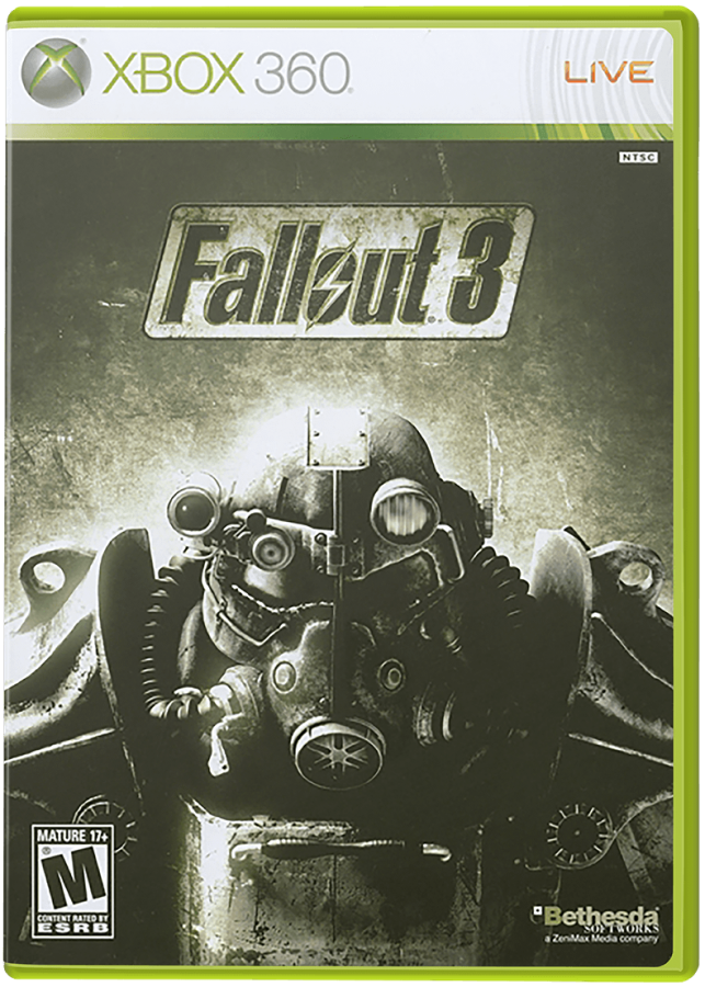 Fallout 3 cover art for Xbox 360 (X360) post-apocalyptic role-playing video game