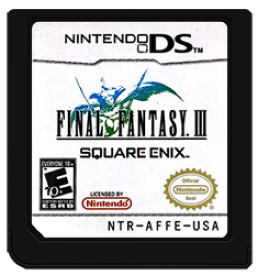 Final Fantasy III cartridge for Nintendo DS (DS) RPG adventure video game