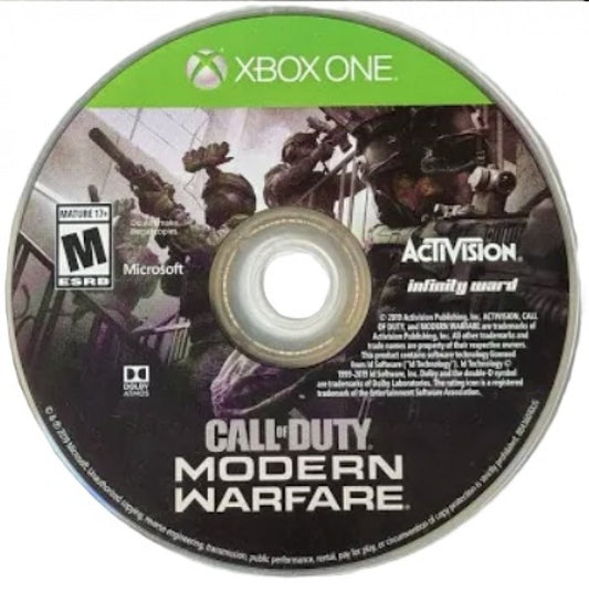 Call of Duty: Modern Warfare – Xbox One (XONE) disc for gritty modern first-person shooter game with campaign, multiplayer, and co-op modes.