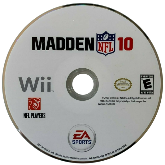 Madden NFL 10 – Nintendo Wii (Wii) American football sports simulation video game disc