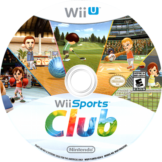 Wii Sports Club Nintendo Wii U Wii U for sports video game fans featuring tennis bowling golf baseball and other classic activities motion controls Wii U GamePad gameplay multiplayer competition online features realistic sports mechanics and family friendly gaming entertainment collectible gaming appeal disc