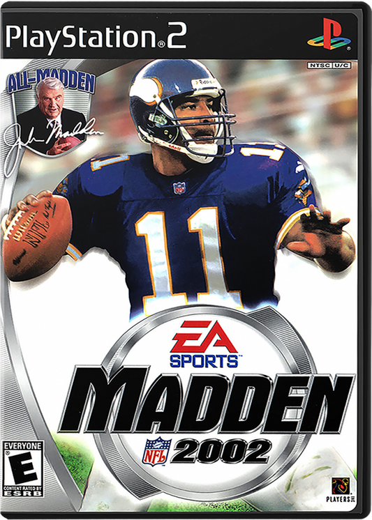 Madden NFL 2002 cover art for PlayStation 2 (PS2) video game