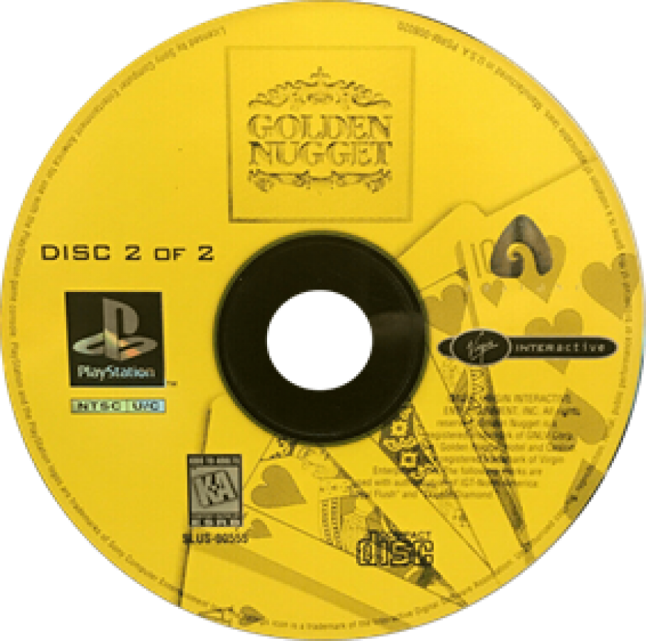 Golden Nugget disc 2 for PlayStation 1 PS1 retro video game