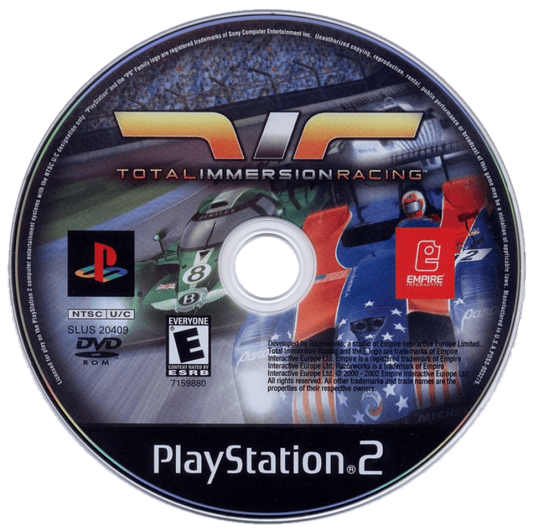 Total Immersion Racing PS2 PlayStation 2 racing simulation game realistic motorsport circuit racing cars career mode retro video game disc
