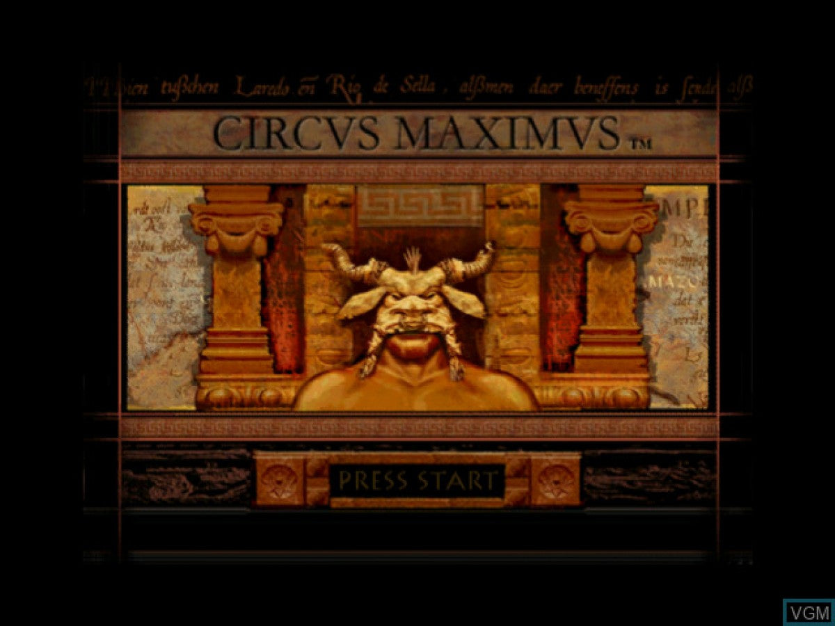 Circus Maximus: Chariot Wars title screen art for Xbox (XBOX) video game