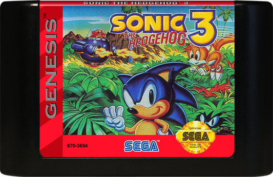 Sonic the Hedgehog 3 cartridge for Sega Genesis (GEN) video game