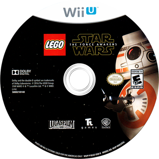 LEGO Star Wars: The Force Awakens disc cover art for Nintendo Wii U (WiiU) video game