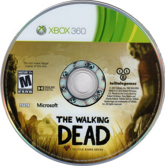 The Walking Dead: A Telltale Games Series disc for Xbox 360 (X360) episodic graphic adventure video game