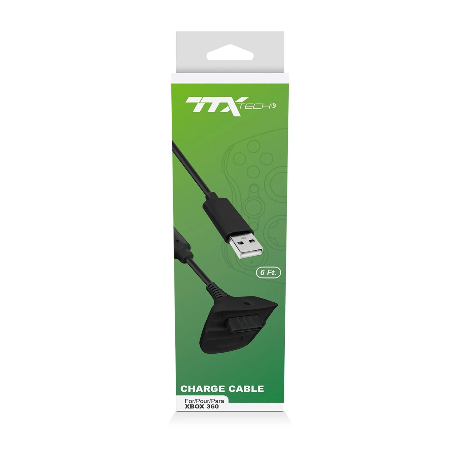TTX Tech controller charge cable for Xbox 360 accessory X360