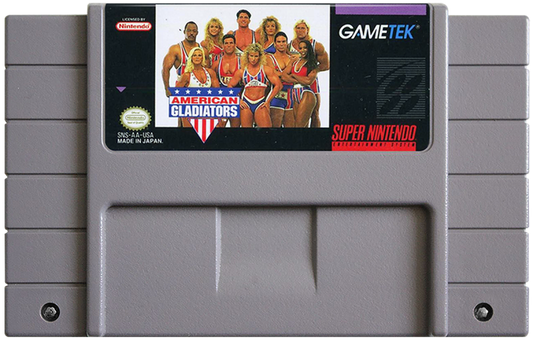American Gladiators cartridge for Super Nintendo Entertainment System SNES retro video game