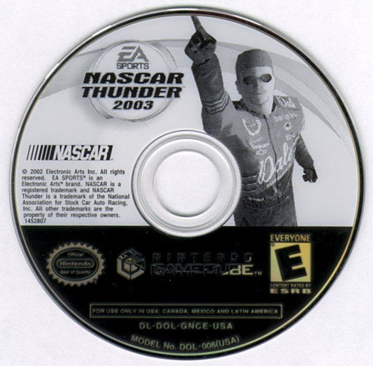 NASCAR Thunder 2003 disc for GameCube (GC) sports racing video game