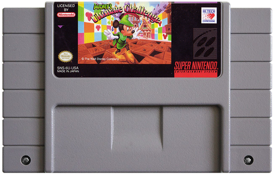 Mickeys Ultimate Challenge cartridge for Super Nintendo Entertainment System SNES retro video game