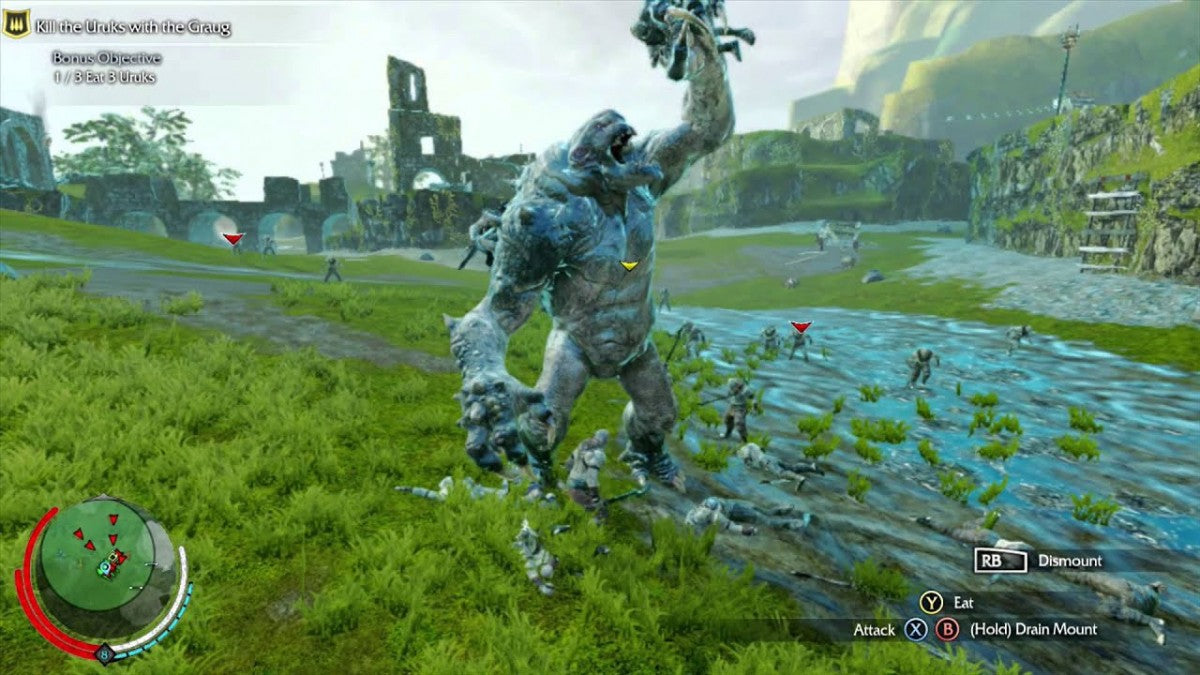 Middle-earth Shadow of Mordor for Xbox 360 open world action role playing video game featuring the Nemesis System brutal melee combat Tolkien inspired fantasy world and immersive Lord of the Rings universe experience gameplay