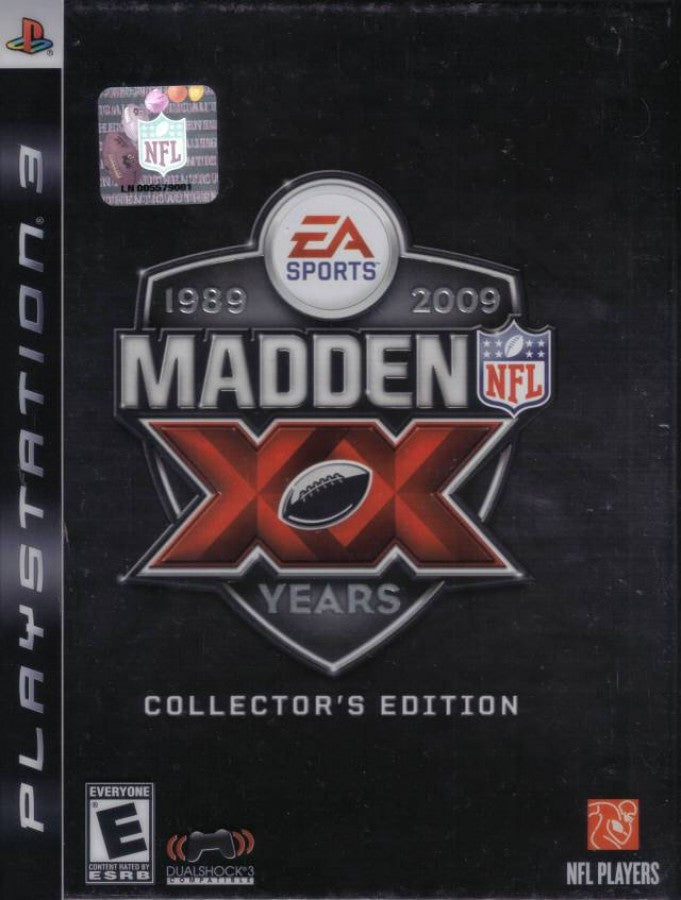 Madden NFL 09 20th Anniversary Edition cover art for PlayStation 3 PS3 video game