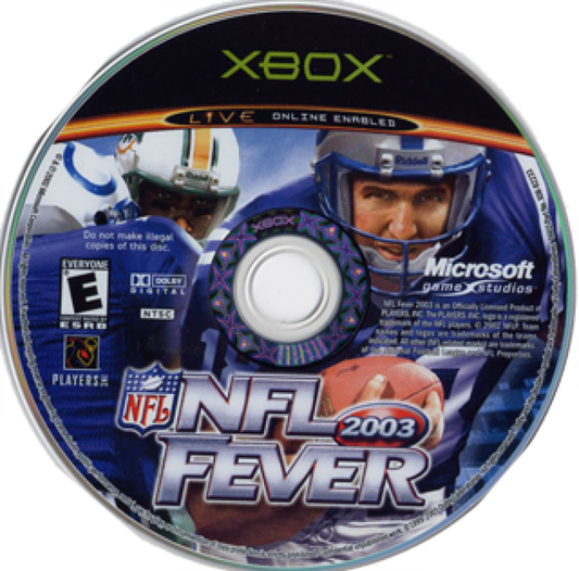 NFL FEVER 2003– Xbox (XBOX) Front Disc Art Video Game