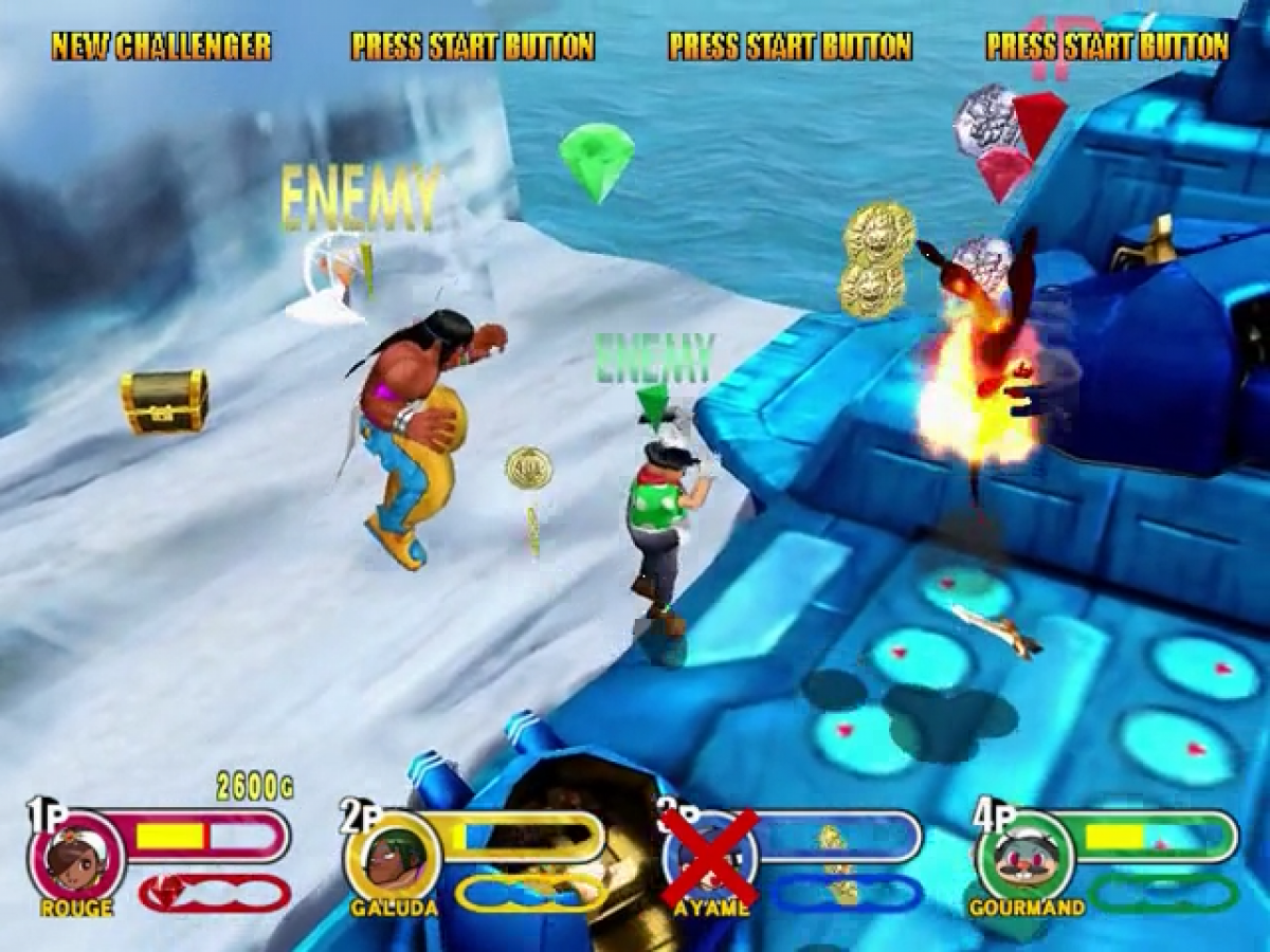 Power Stone 2 Dreamcast featuring 3D arena fighting gameplay with colorful characters and dynamic battle stages gameplay