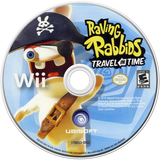 Raving Rabbids: Travel in Time – Nintendo Wii (Wii) party adventure mini-game comedy video game disc