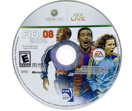FIFA 08 Soccer disc for Xbox 360 (X360) sports soccer video game