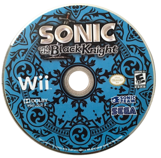 Sonic and the Black Knight – Nintendo Wii (Wii) action-adventure fantasy platformer video game disc