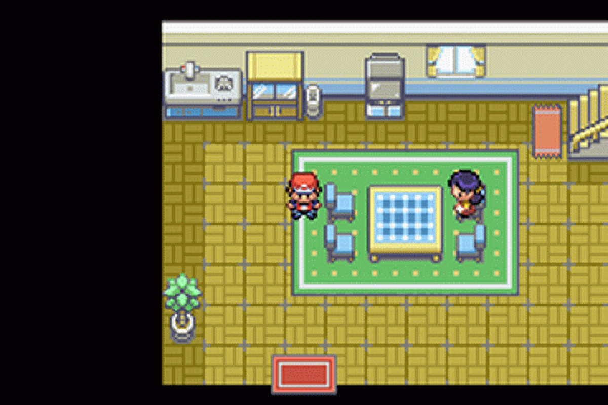 Pokemon: Fire Red gameplay art for Game Boy Advance (GBA) video game