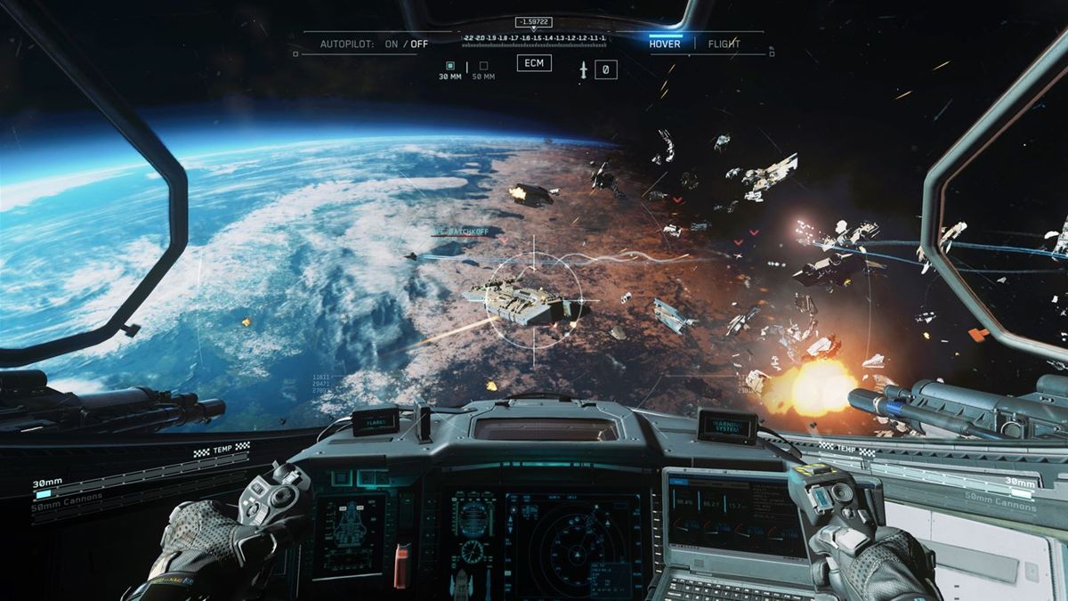Call of Duty: Infinite Warfare – Xbox One (XONE) gameplay for sci-fi first-person shooter game with space combat and Zombies mode