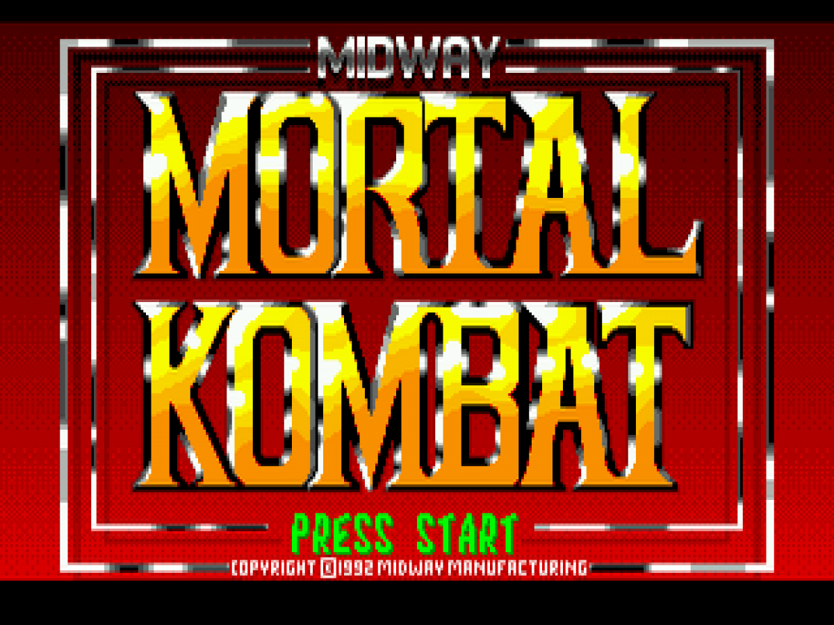 Mortal Kombat title screen for Sega Genesis GEN video game