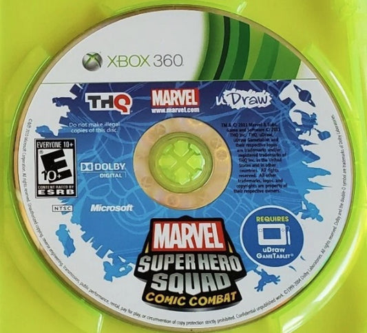 uDraw Marvel Super Hero Squad: Comic Combat disc for Xbox 360 (X360) action-adventure superhero video game