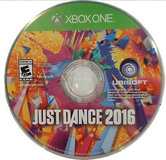 Just Dance 2016 disc for Xbox One (XONE) rhythm-based dance party video game