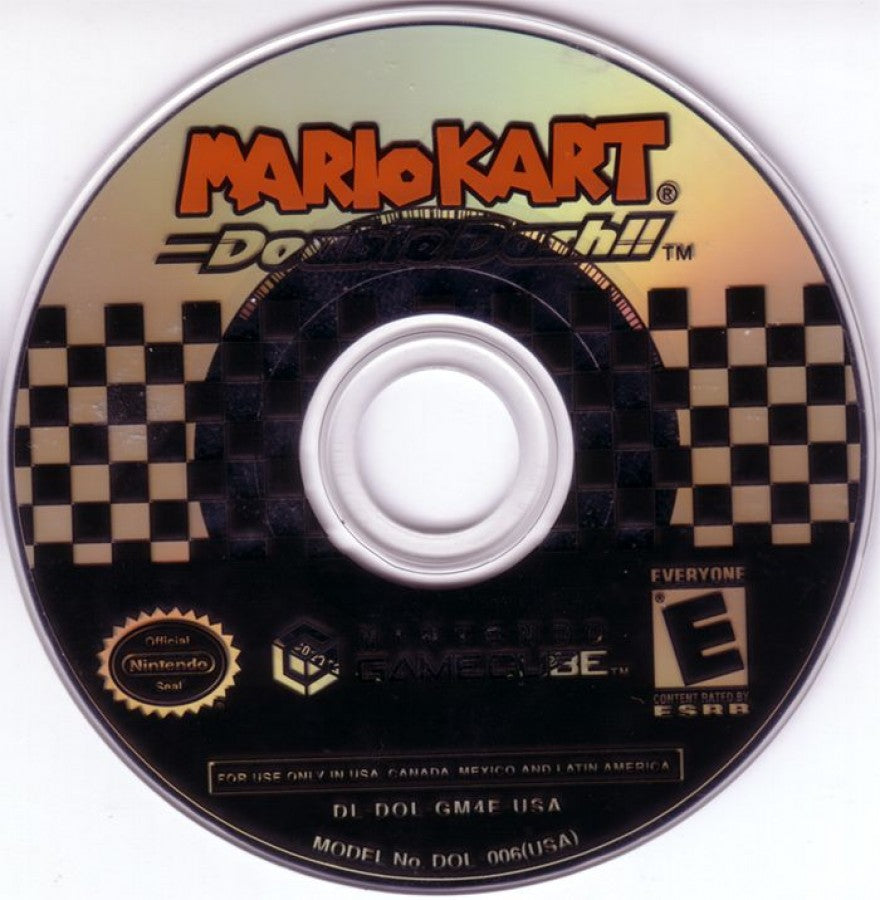 Mario Kart: Double Dash!! disc for GameCube (GC) kart racing video game