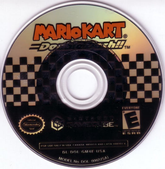 Mario Kart: Double Dash!! disc for GameCube (GC) kart racing video game