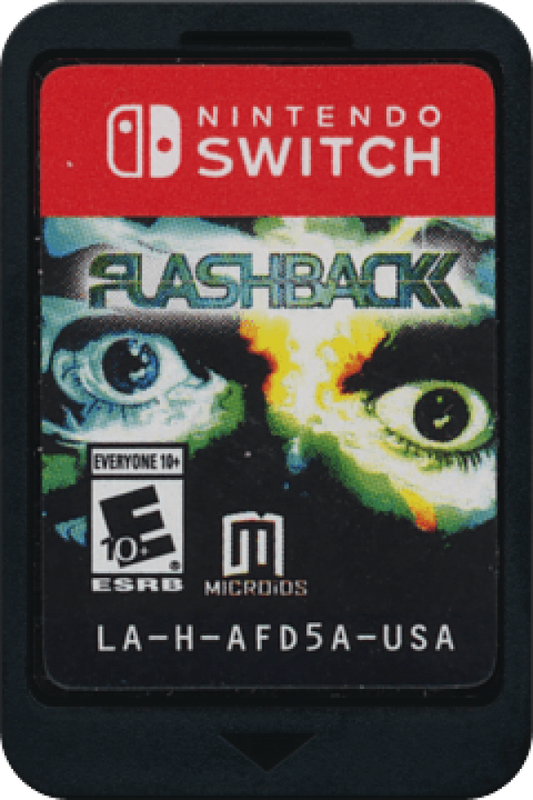 Flashback game card cover Nintendo Switch (NS) video game.