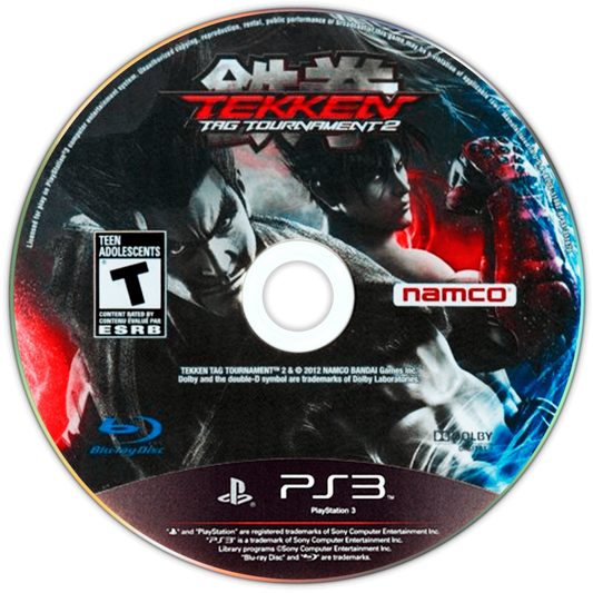 Tekken Tag Tournament 2 PlayStation 3 PS3 video game featuring 3D fighting gameplay iconic Tekken characters tag team battles character switching martial arts combat combo attacks special moves competitive matches and classic PlayStation 3 fighting gameplay retro video game collection collectible gaming appeal disc