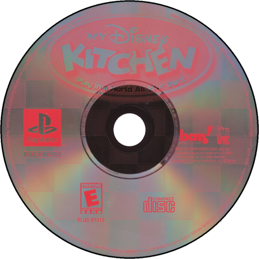 My Disney Kitchen PS1 PlayStation 1 educational simulation game kids cooking mini games Disney themed casual gameplay retro video game disc