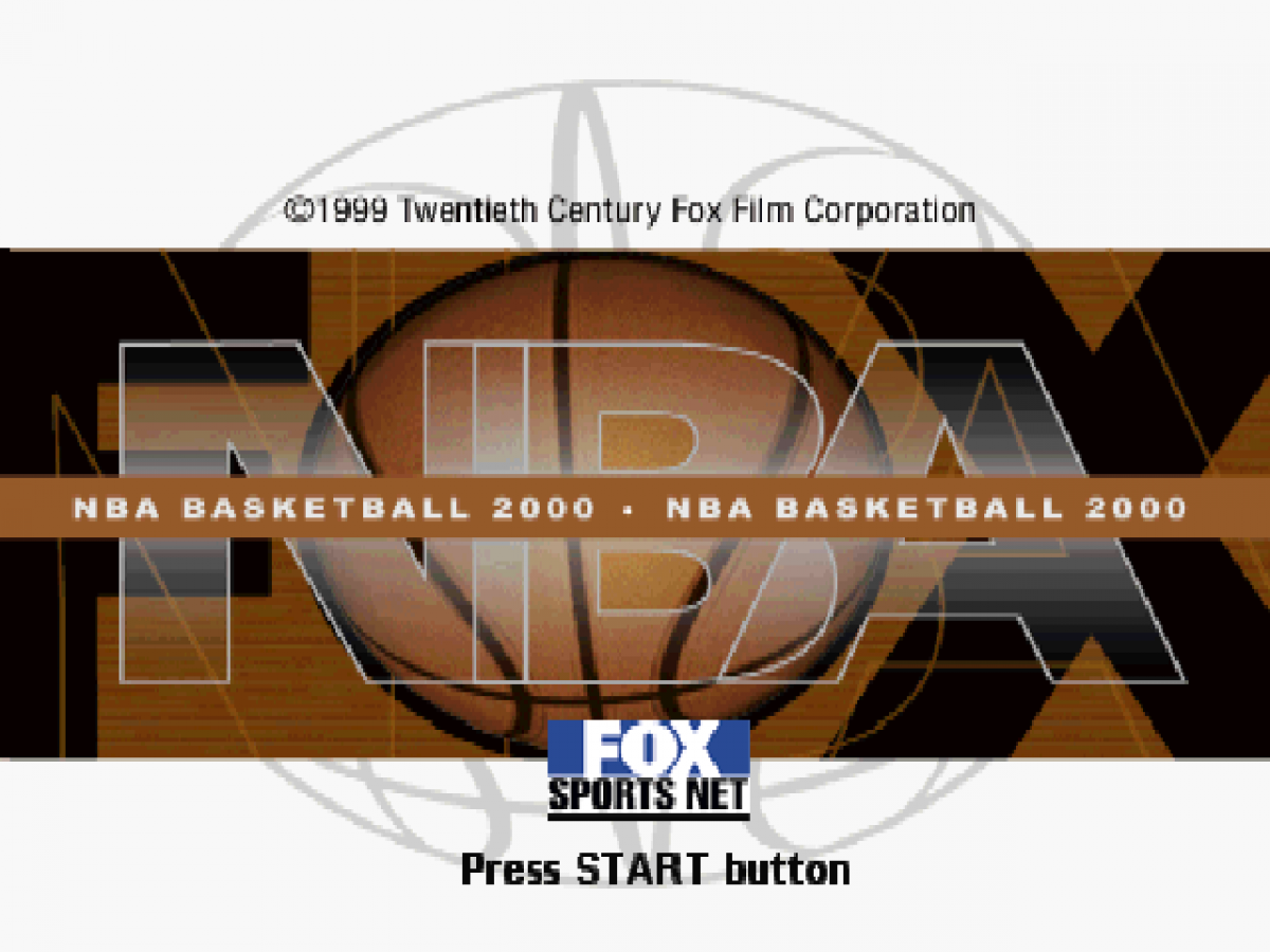 NBA Basketball 2000 title card for PlayStation 1 (PS1) retro video game